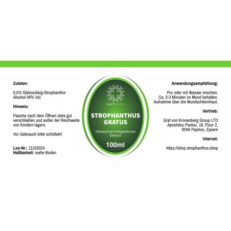 202020 - Original Strophanthus Gratus - Label